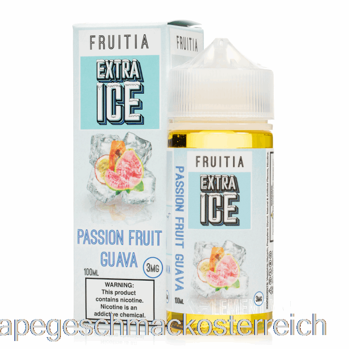 Passionsfrucht-Guave – Extra Eis – Fruitia – 100 Ml, 6 Mg Vape-Geschmack